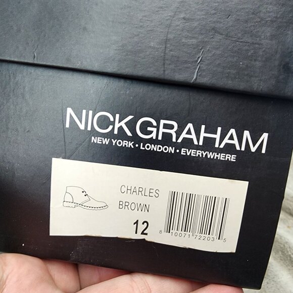 Nick Graham Shoes Mens Size 12 Charles Brown Faux Leather Chukka Boots *NWT* main image 10